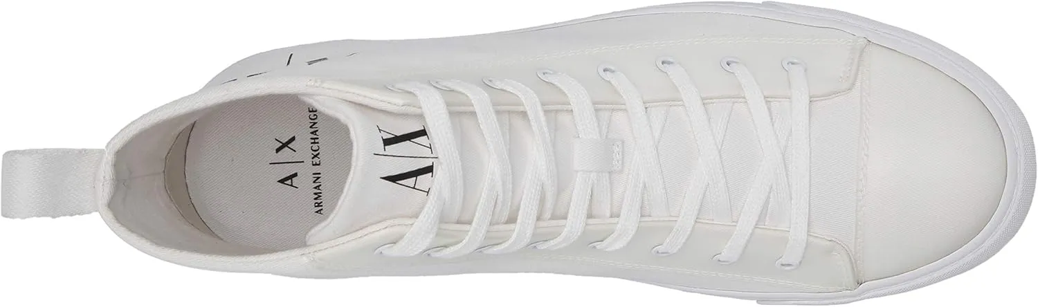 A|X ARMANI EXCHANGE Men's Icon Project Logo High Top Lace Up Sneaker