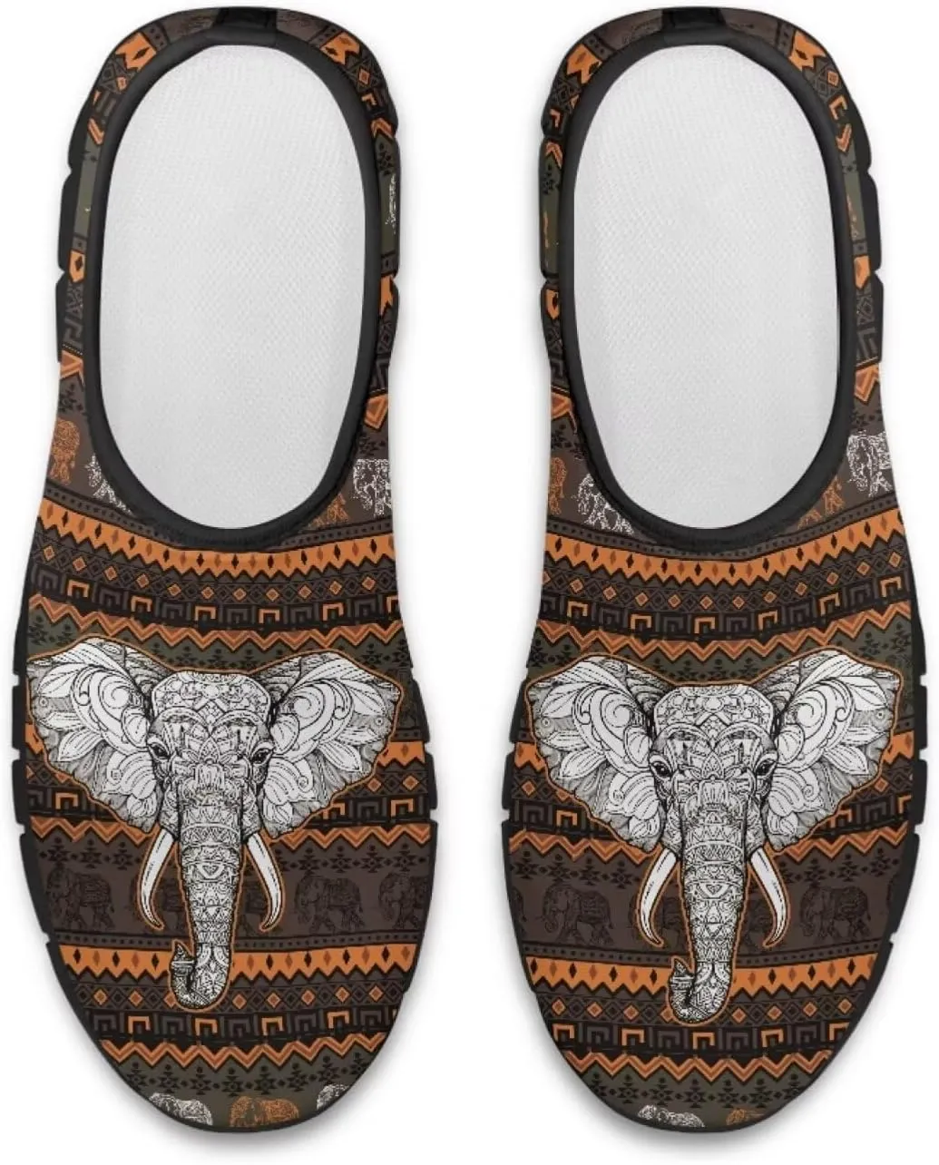 Binienty Aztec Slip on Shoes for Men Women Casual Hands Free Shoes No Laces Casual Loafers Travel Walking Footwear