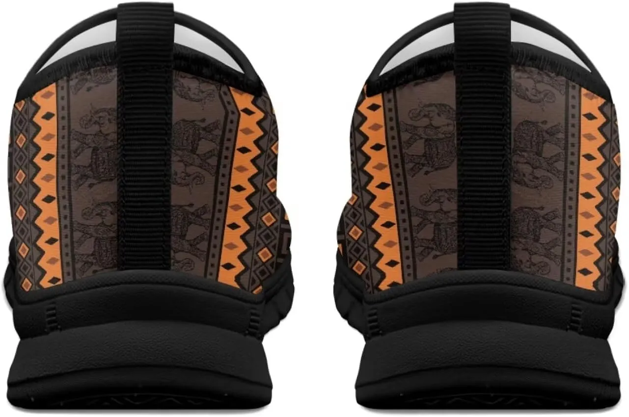 Binienty Aztec Slip on Shoes for Men Women Casual Hands Free Shoes No Laces Casual Loafers Travel Walking Footwear