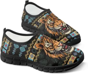 Binienty Aztec Slip on Shoes for Men Women Casual Hands Free Shoes No Laces Casual Loafers Travel Walking Footwear
