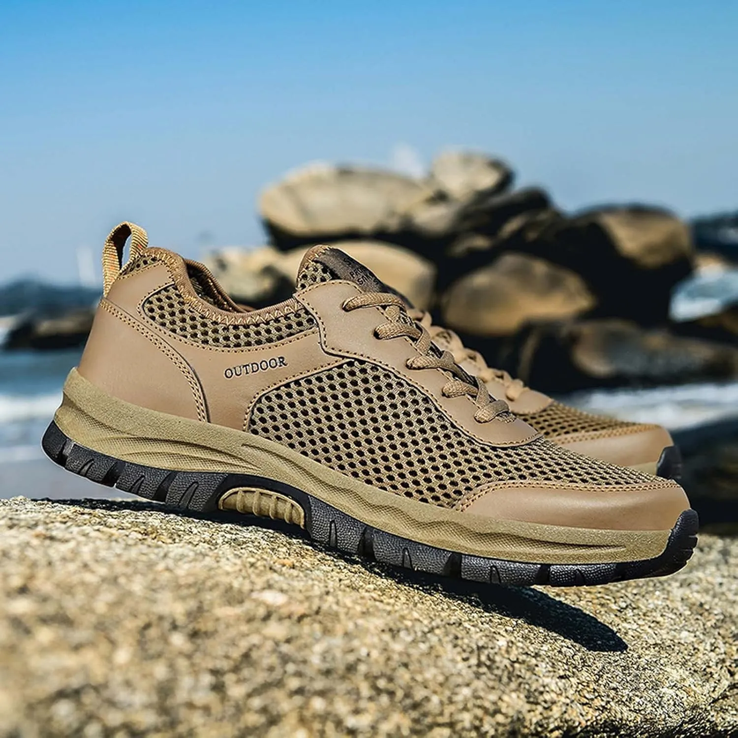 BORAMAX Black Sneakers Running Shoes for Men Shoes Shoes Casual Men's Hiking Shoes Trend Men's Lightweight Walking Shoes
