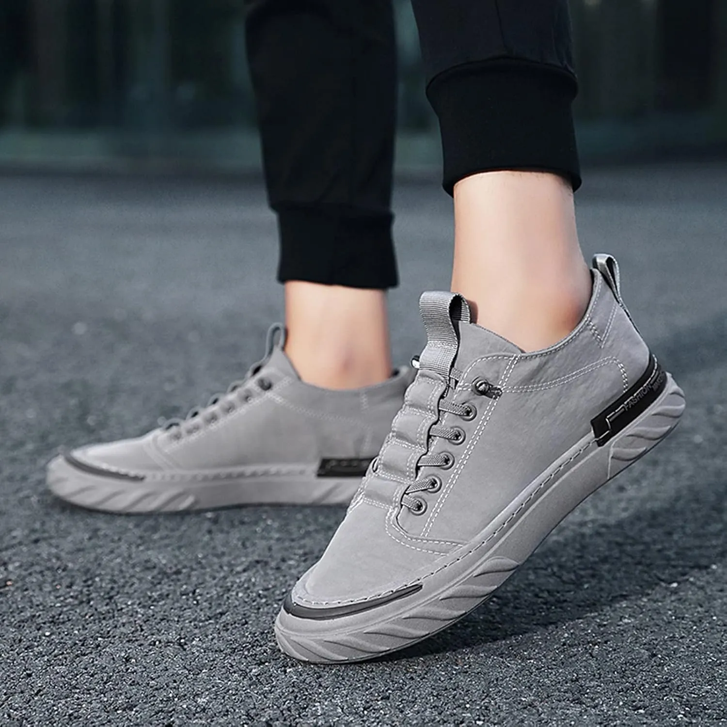 BORAMAX Mens Running Shoes Slip-on Walking Tennis Sneakers Lightweight Breathable Casual Soft Sole Mesh Workout Sports Shoes