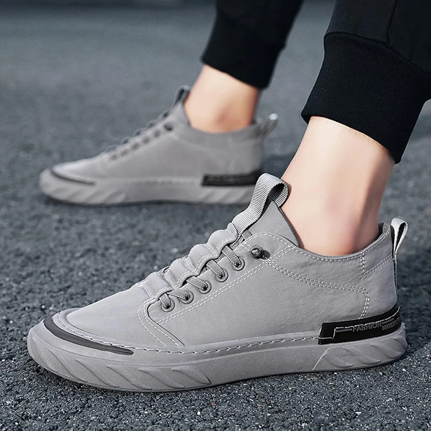 BORAMAX Mens Running Shoes Slip-on Walking Tennis Sneakers Lightweight Breathable Casual Soft Sole Mesh Workout Sports Shoes