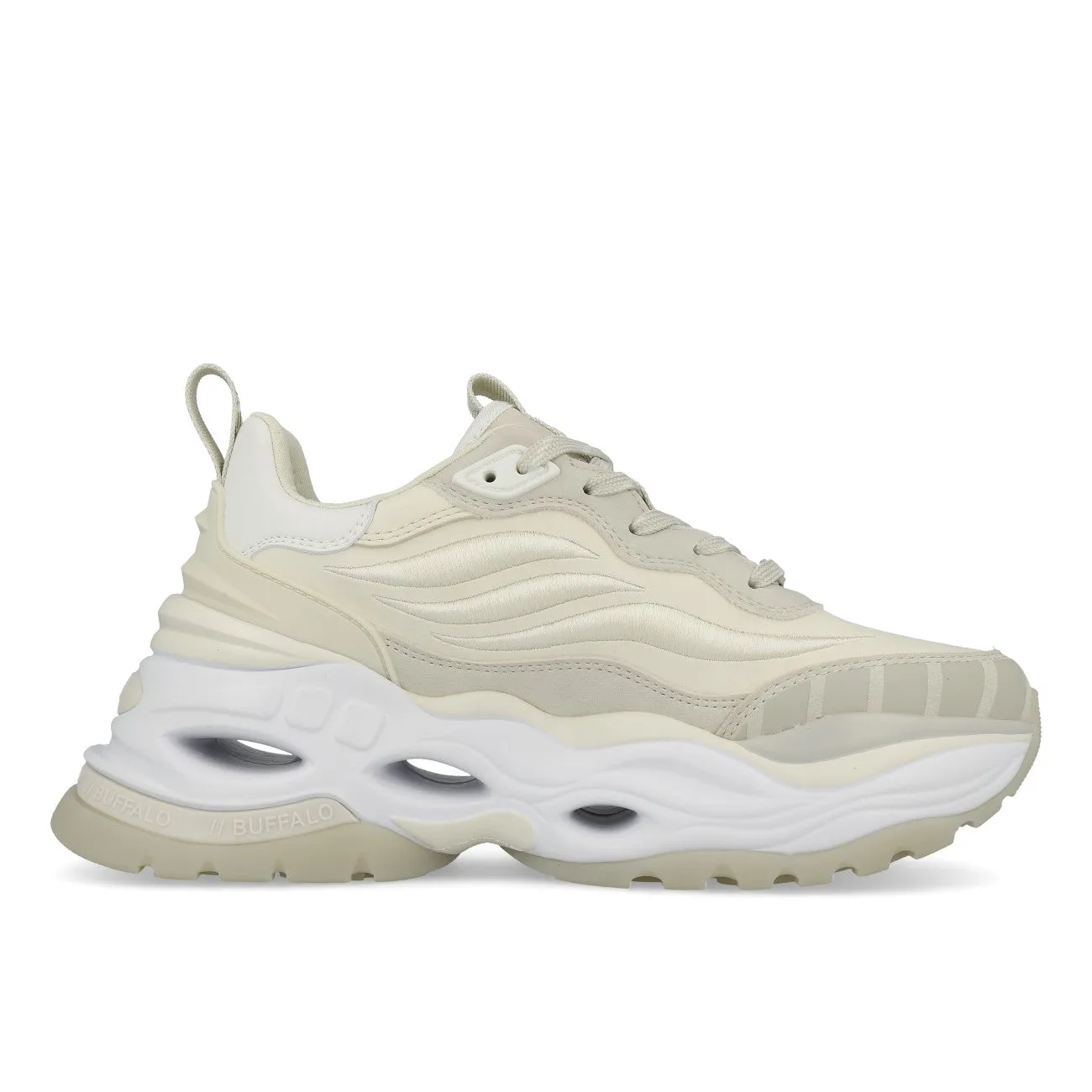 Buffalo Triplet Third Sneaker Low Damen Vegan Nappa Mesh Cream