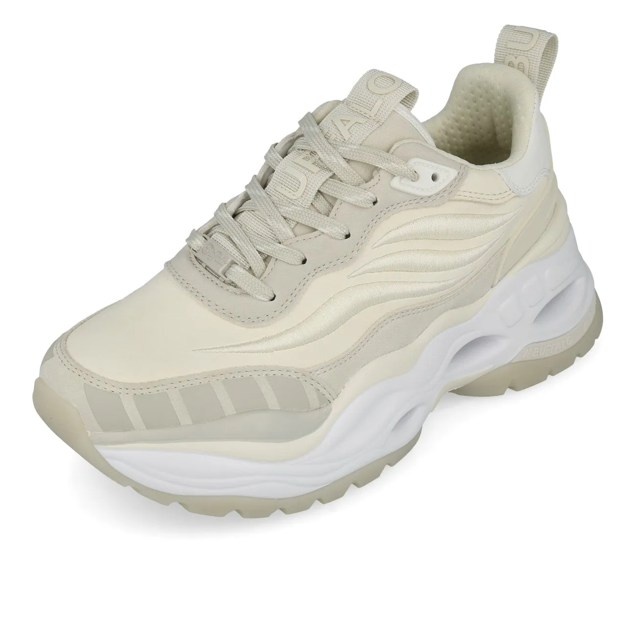 Buffalo Triplet Third Sneaker Low Damen Vegan Nappa Mesh Cream