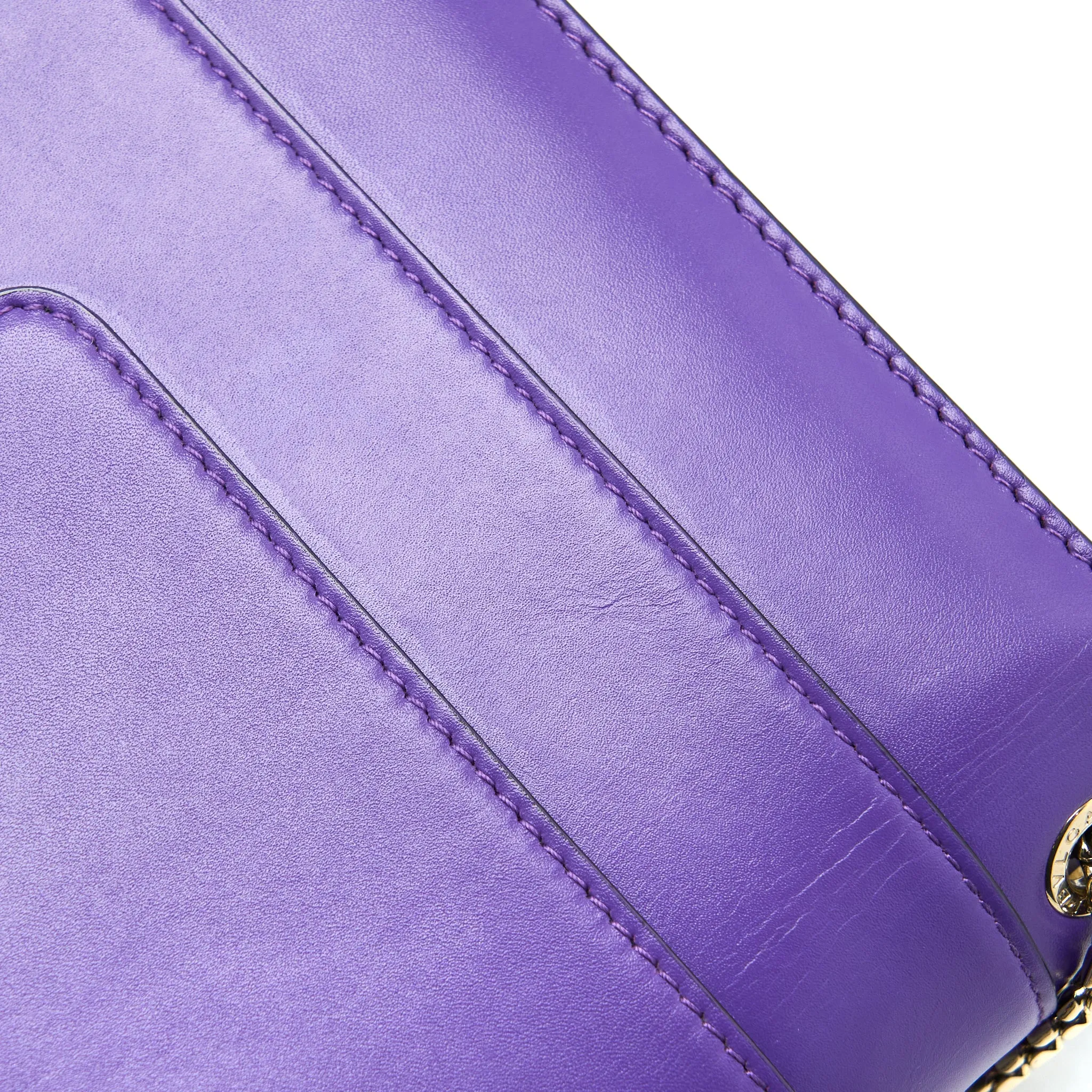 Bvlgari Serpenti Forever Shoulder Bag Calfskin Purple GHW