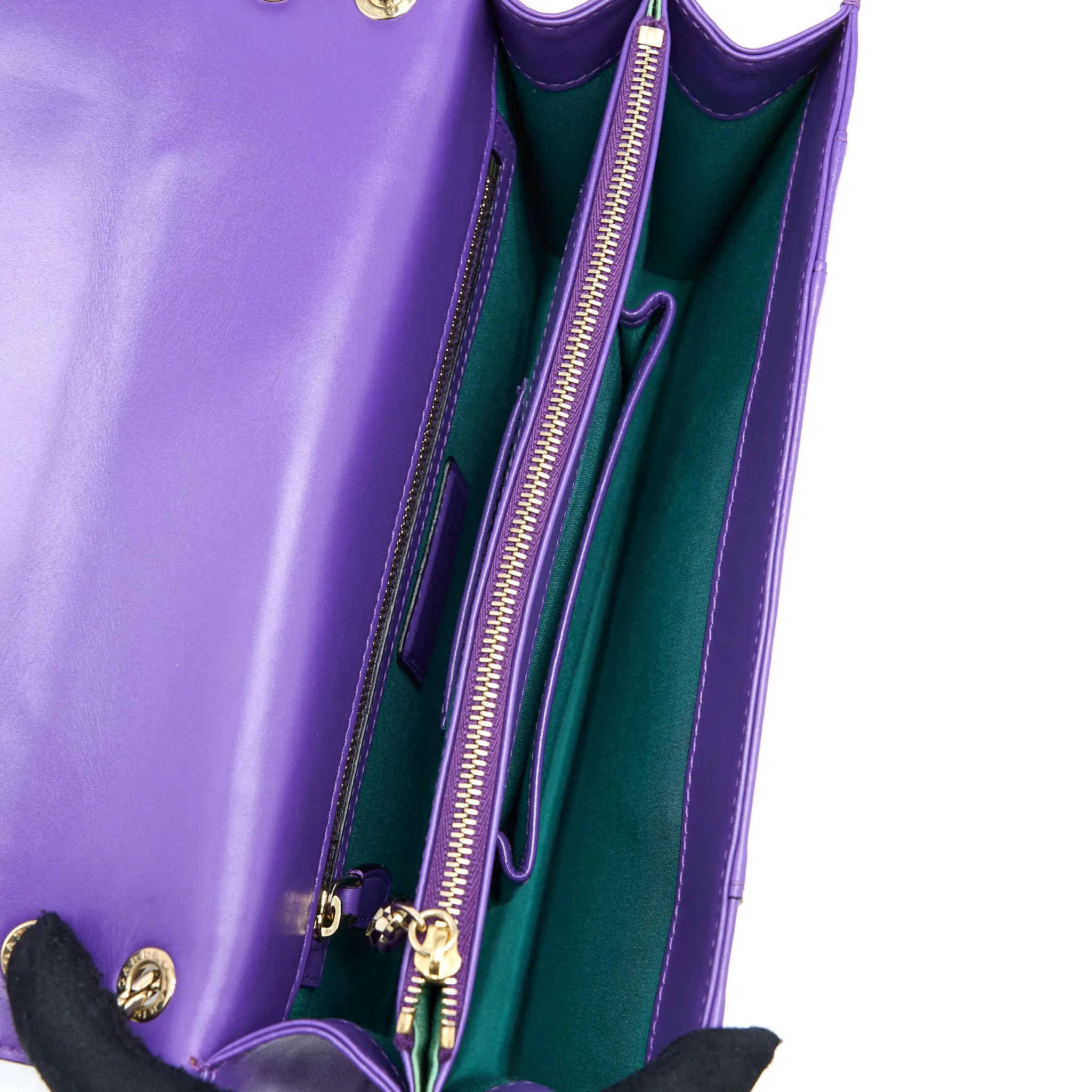 Bvlgari Serpenti Forever Shoulder Bag Calfskin Purple GHW
