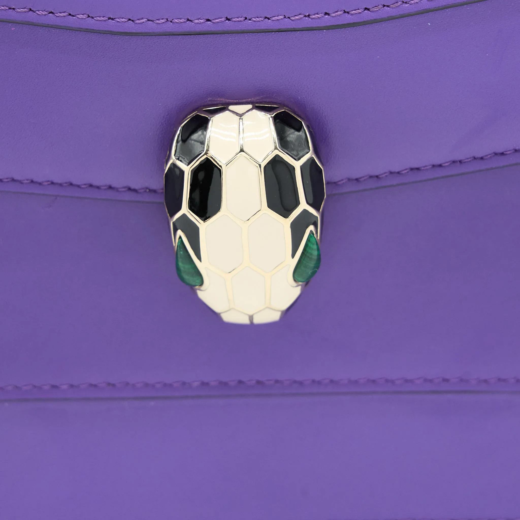 Bvlgari Serpenti Forever Shoulder Bag Calfskin Purple GHW