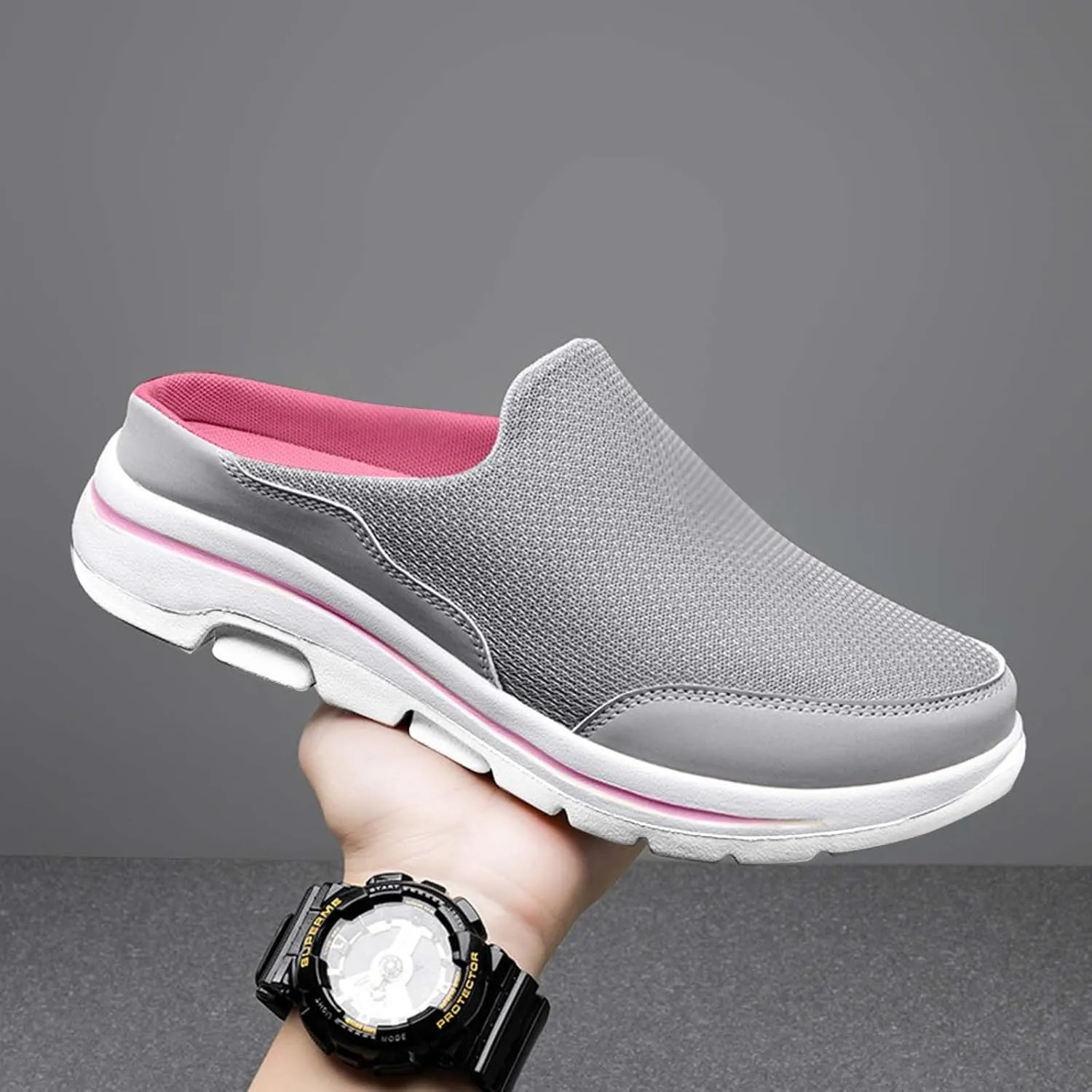 Comfortable and Breathable Flat Soled Slip On Mesh Heelless Casual Shoes for Men and Women Casual Skate Shoes