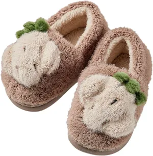 Girls Cute Crtoon Fuzzy Slippers with Memory Foam Kids Plush Warm Winter House Shoes Toddler Crochet Unisex lats