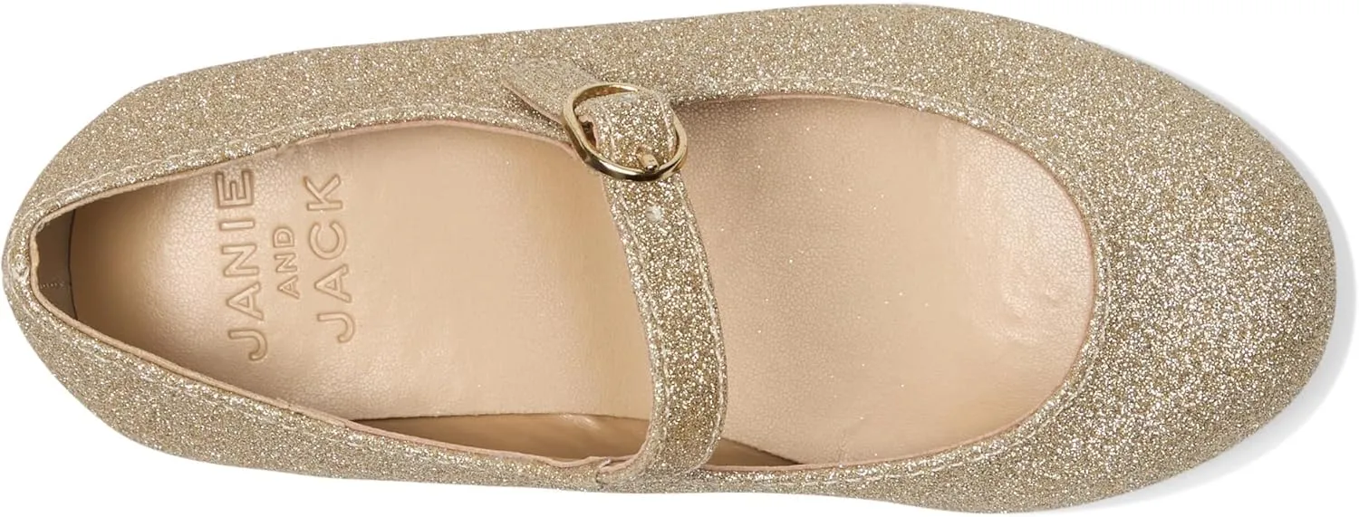 Janie and Jack Girl's Glitter Bow Flat (Toddler/Little Big Kids) Ballet
