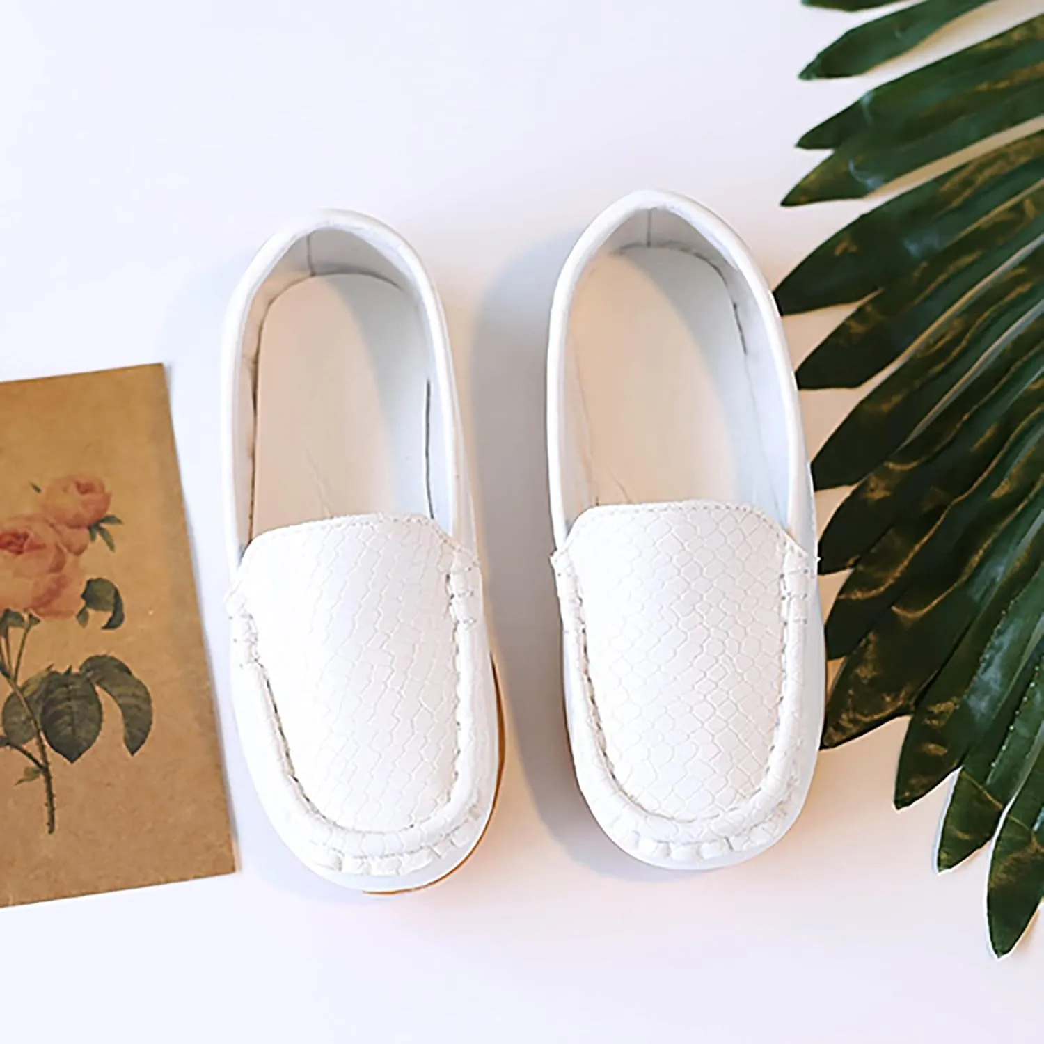 Kids Toddlers Boys Girls Loafers Casual Slip-On Moccasin Boat Dress Shoes Casual Shoes Formal Shoes Leather Flats