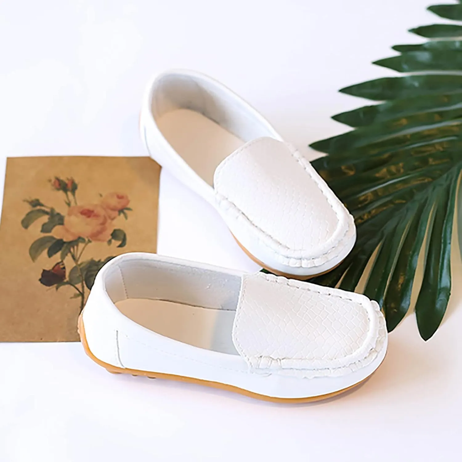 Kids Toddlers Boys Girls Loafers Casual Slip-On Moccasin Boat Dress Shoes Casual Shoes Formal Shoes Leather Flats