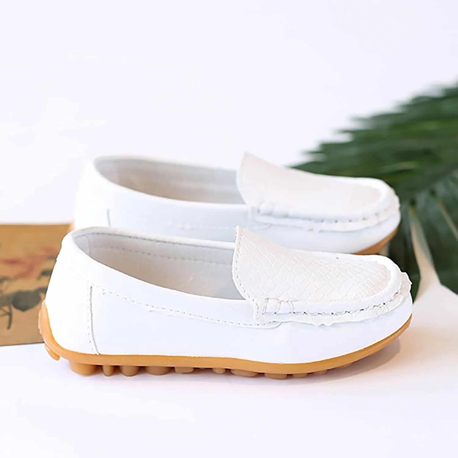 Kids Toddlers Boys Girls Loafers Casual Slip-On Moccasin Boat Dress Shoes Casual Shoes Formal Shoes Leather Flats