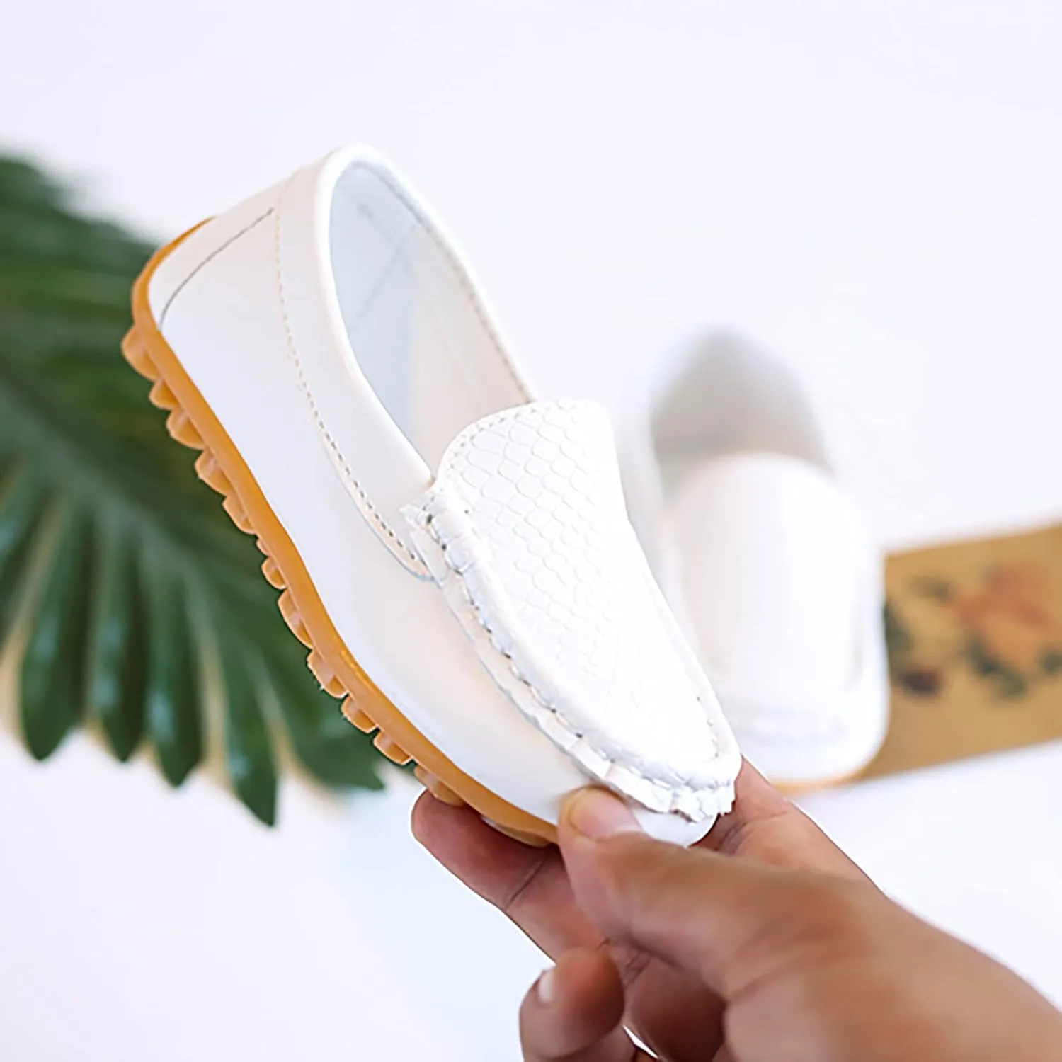 Kids Toddlers Boys Girls Loafers Casual Slip-On Moccasin Boat Dress Shoes Casual Shoes Formal Shoes Leather Flats