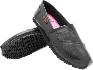 Laforst Womens Jess Leather Nonslip Nurse Waitress Flat