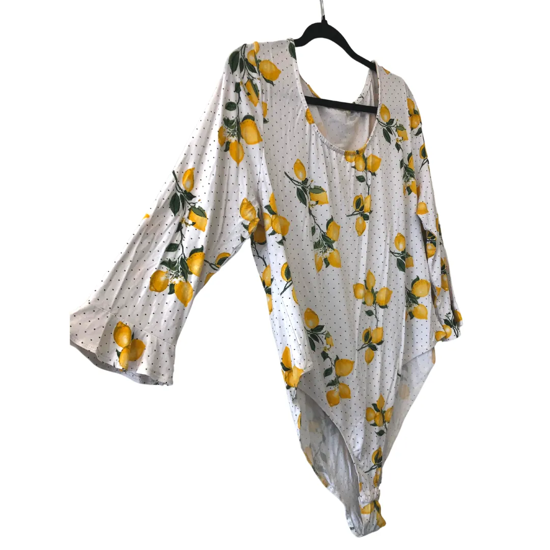 lemon bell sleeve body suit - 1x