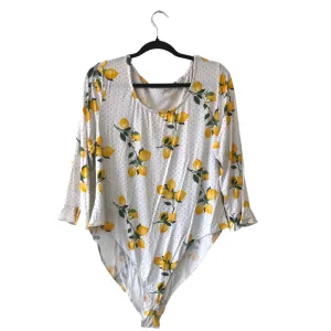 lemon bell sleeve body suit - 1x