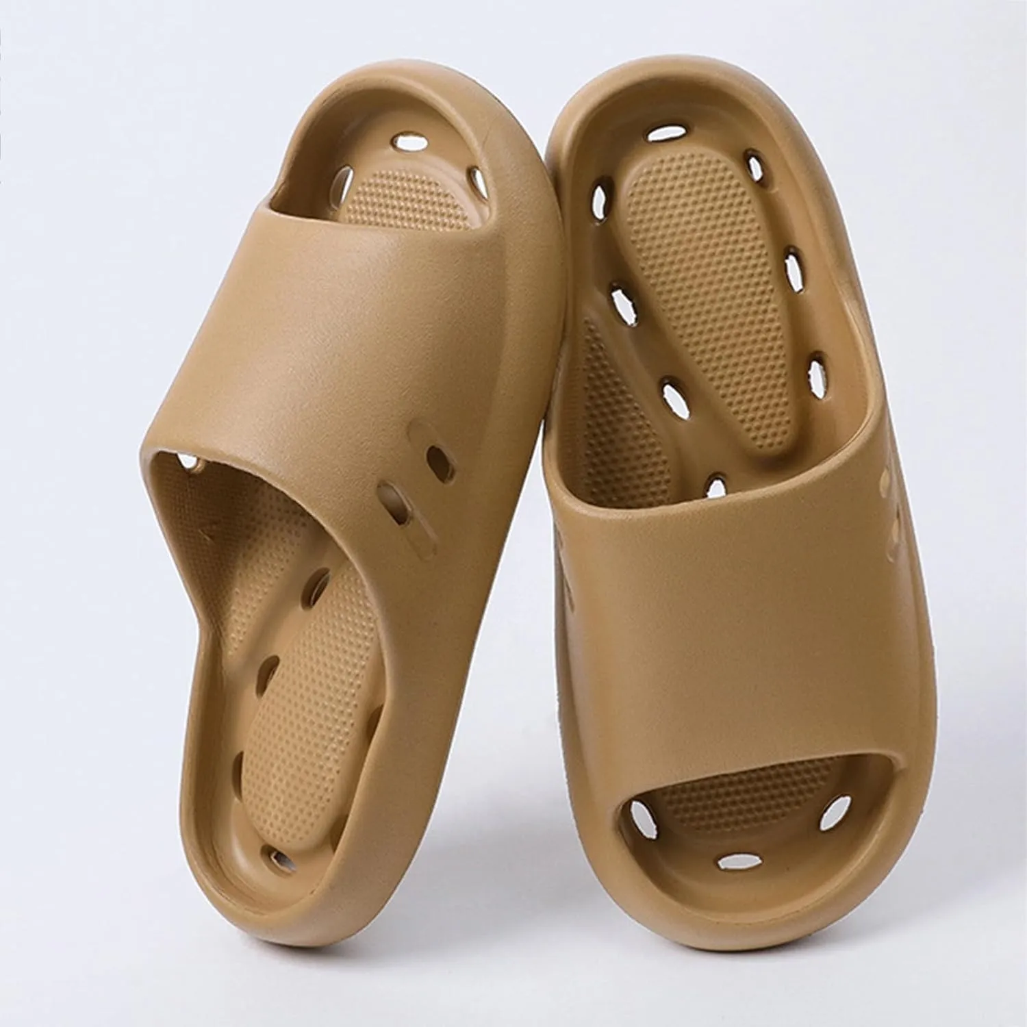Mens Slippers Slides for Women Bathroom Slippers Men Shower Shoes Women Drainage Hole Lightweight Non Slip