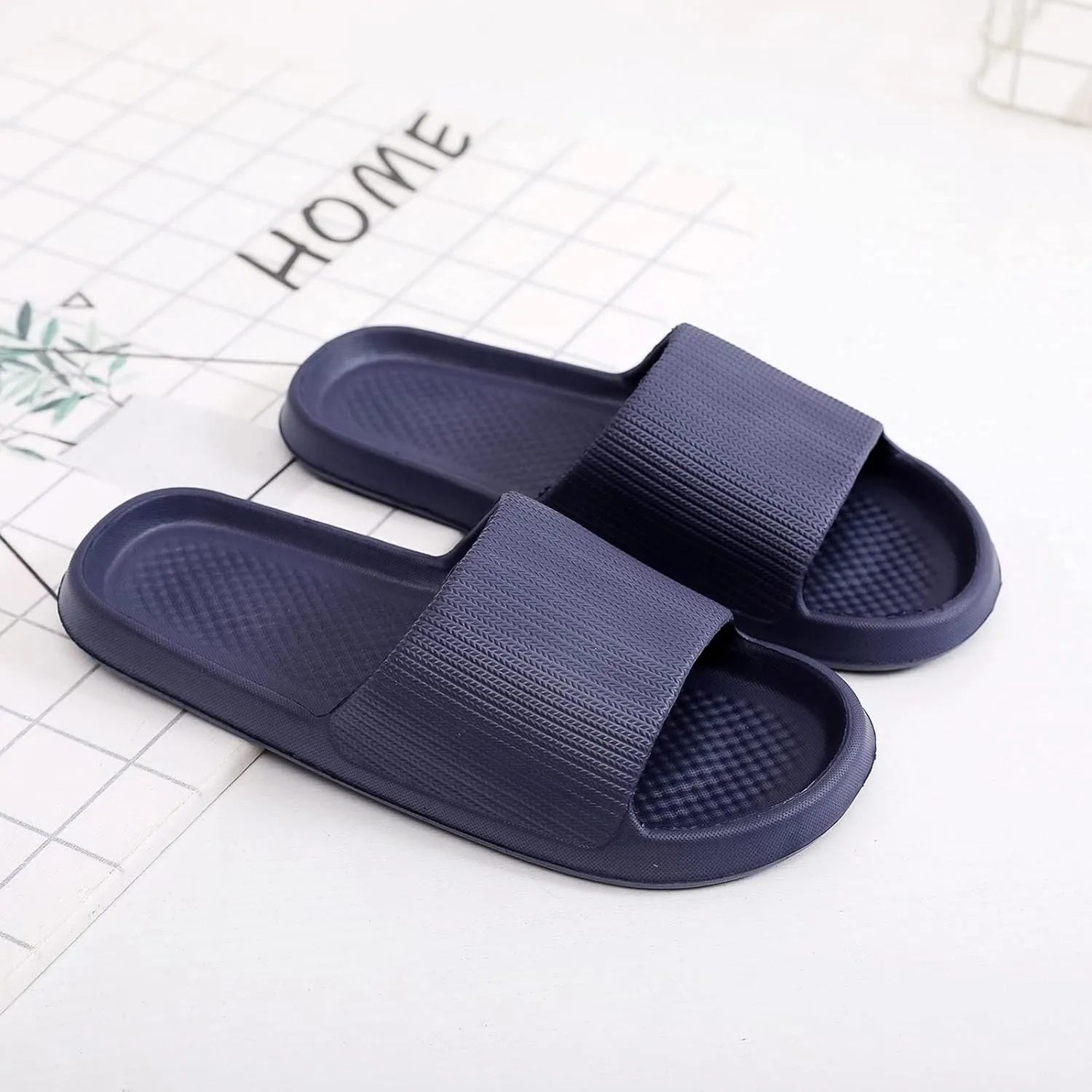 Shower Sandals Men Bathroom Slippers Non Slip Indoor Home Bedroom Pool Slides Quick Drying Non Slip Slippers Flip Flops Men Travel for Women and Cloud Slides for Women
