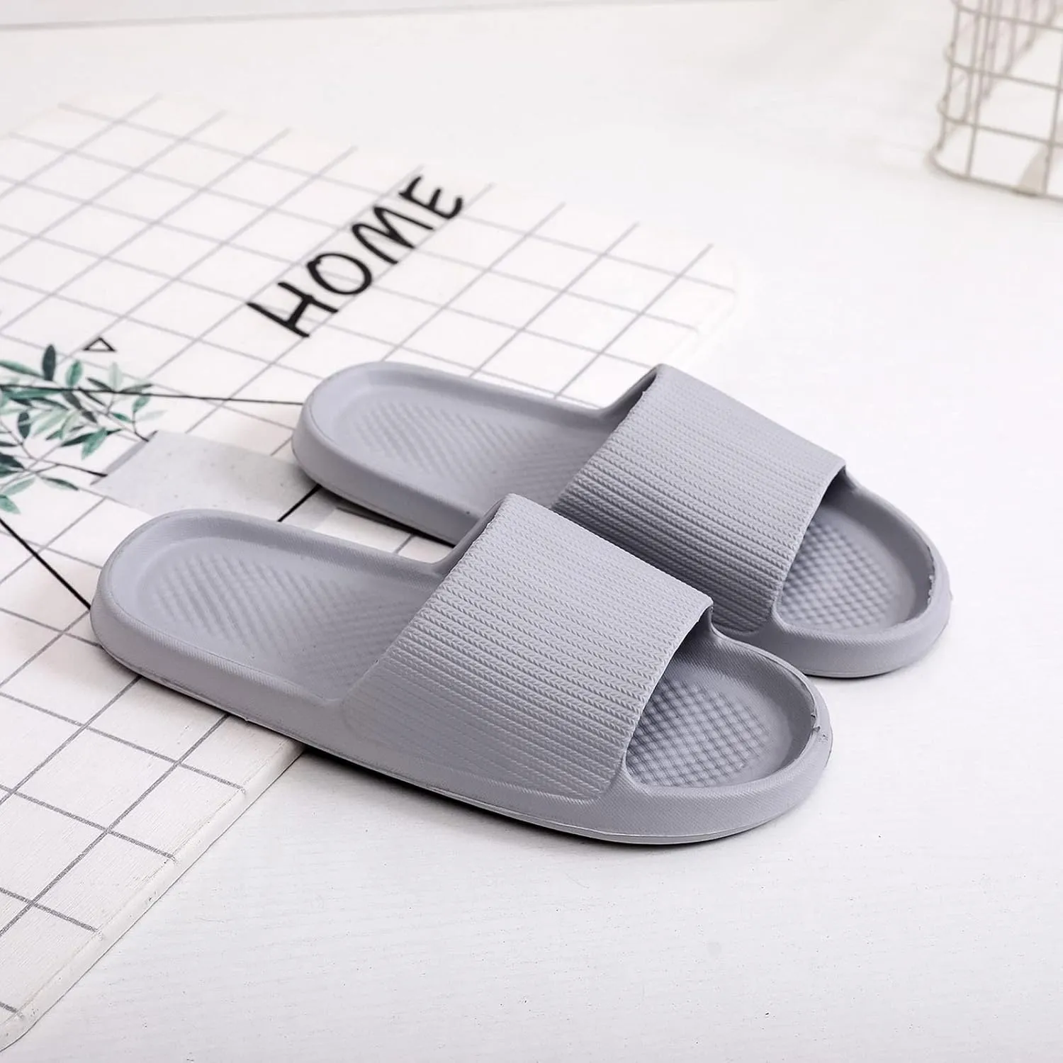 Shower Shoes Men's Athletic Outdoor Sandals Slides Shower Shoes Quick Drying Sandals Indoor and Outdoor