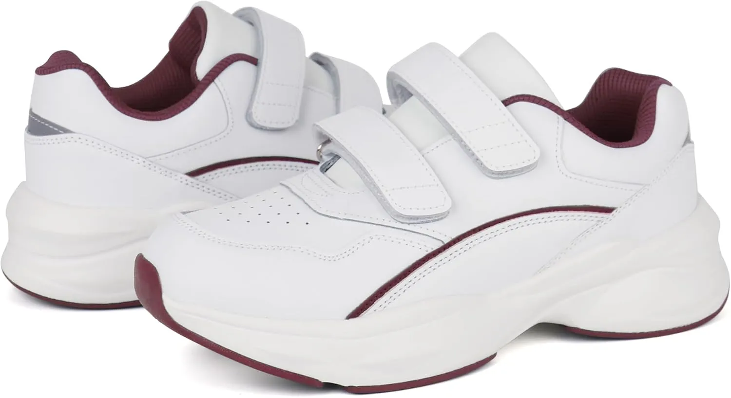 Women Diabetic Leather Shoes Orthopedic Walking Shoes Wide Toe Box Shoes