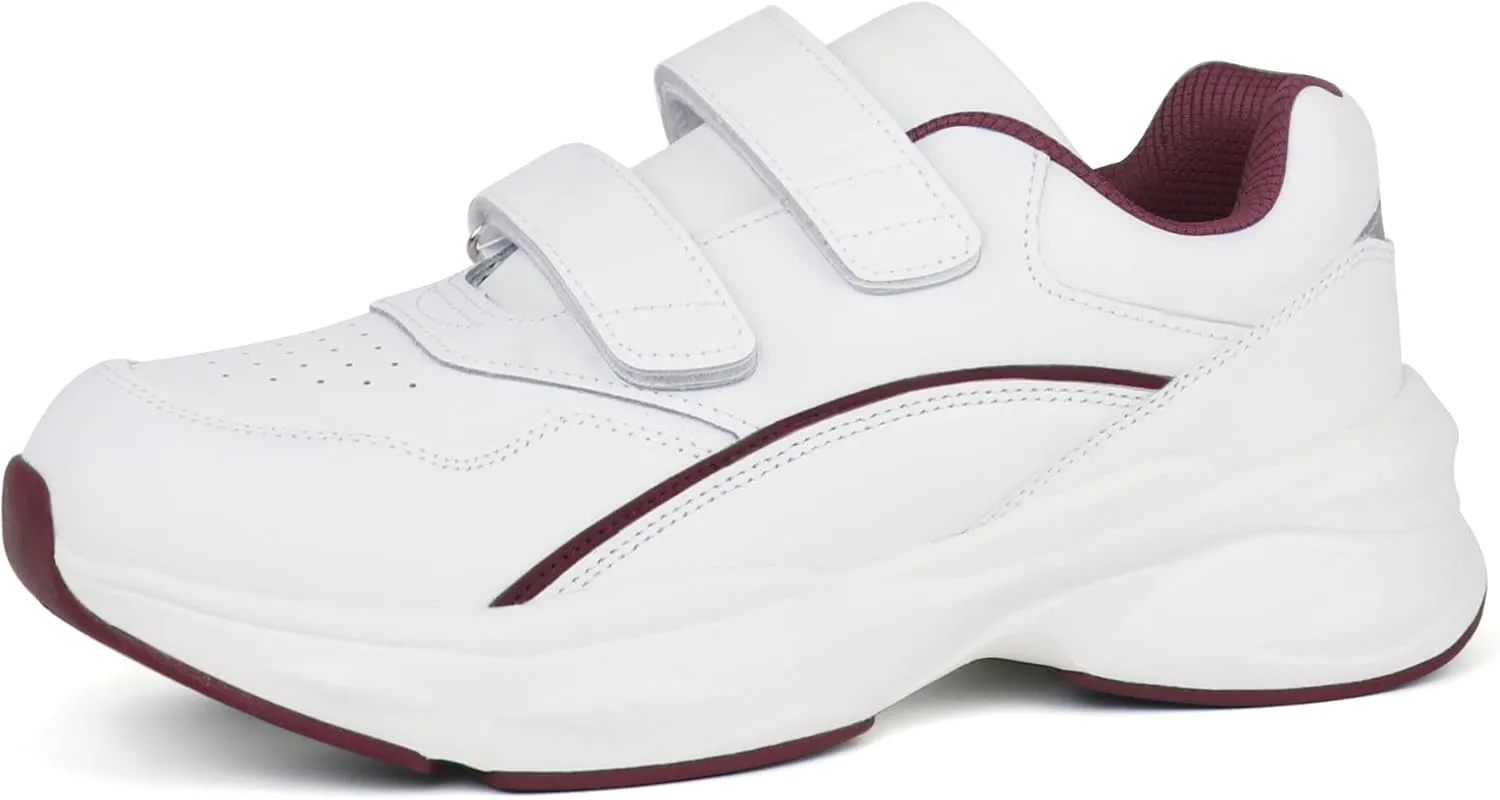Women Diabetic Leather Shoes Orthopedic Walking Shoes Wide Toe Box Shoes