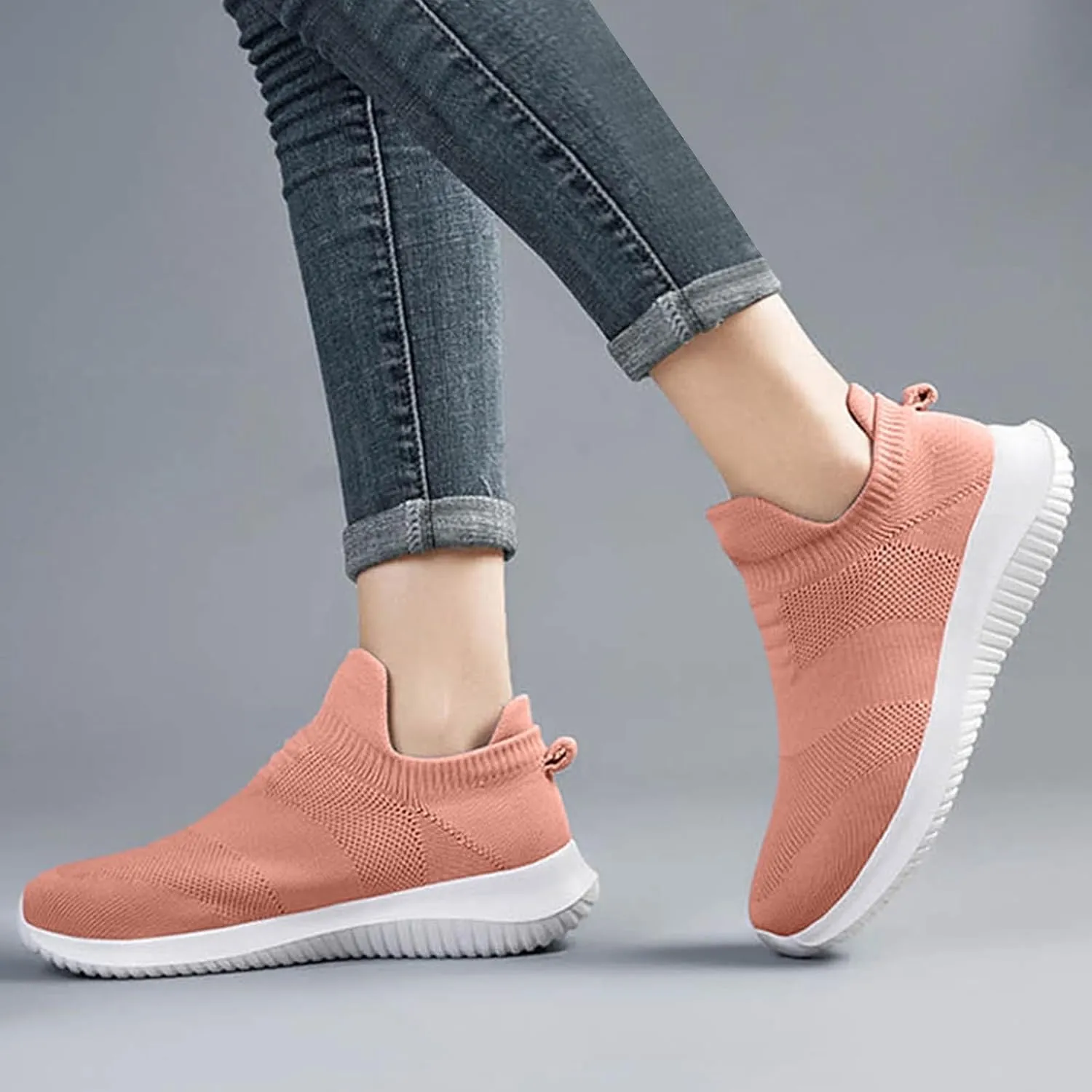 Women's Casual Sneakers Womens Slip On Walking Shoes Non Slip Running Shoes Breathable Workout Shoes Lightweight Sneakers