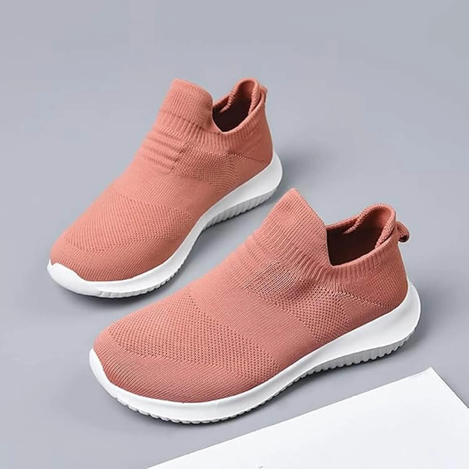 Women's Casual Sneakers Womens Slip On Walking Shoes Non Slip Running Shoes Breathable Workout Shoes Lightweight Sneakers