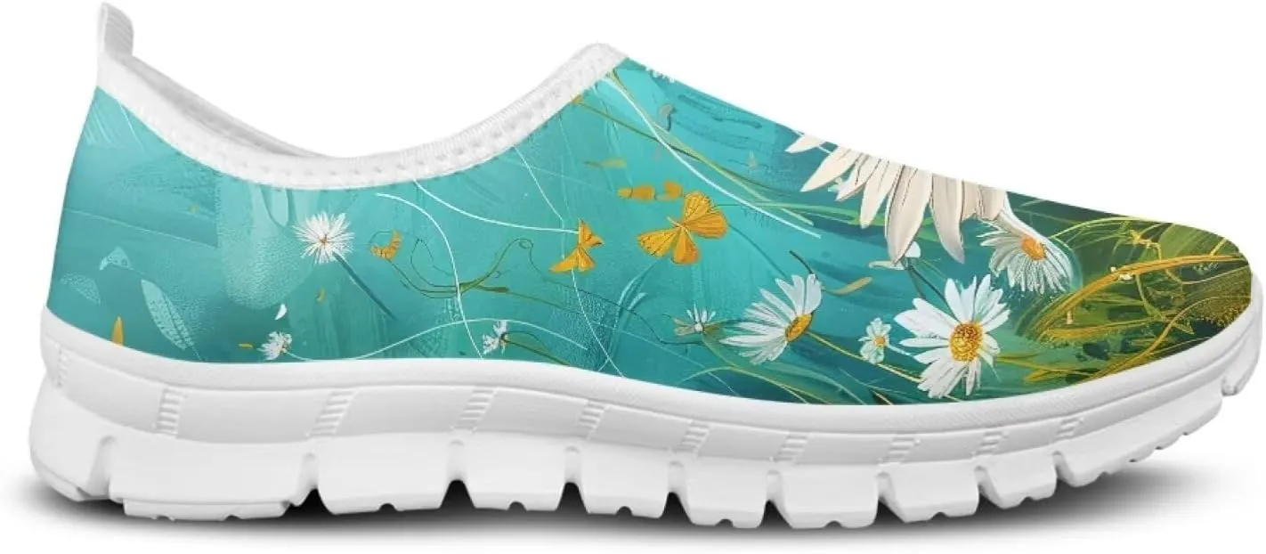 Women's Printed Travel Shoes Slip On Casual Loafers Lightweight Comfort Fashion Sneaker Low-Cut Casual Shoes