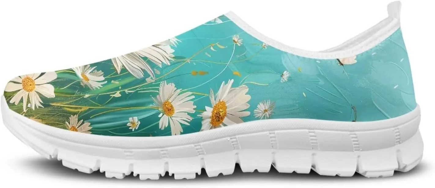 Women's Printed Travel Shoes Slip On Casual Loafers Lightweight Comfort Fashion Sneaker Low-Cut Casual Shoes