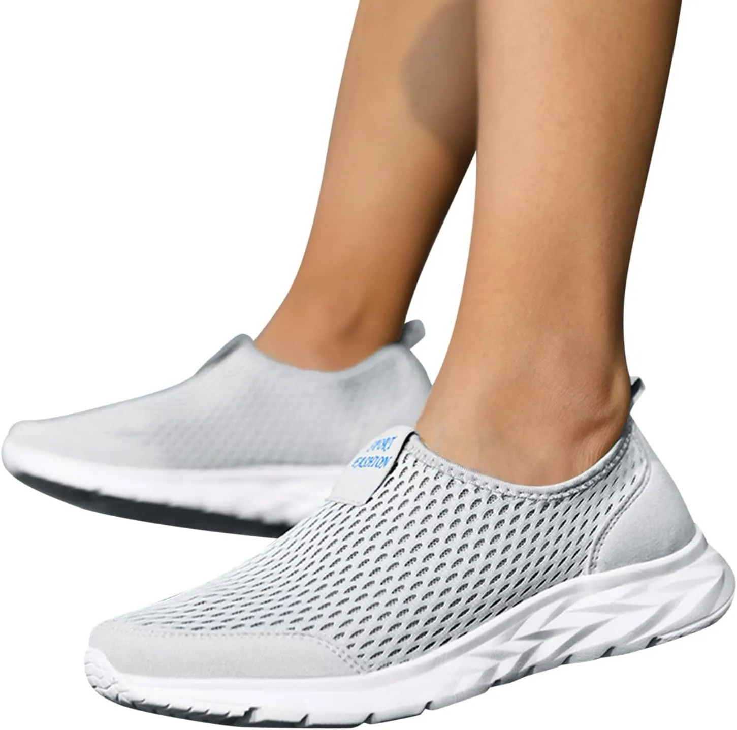 Womens Running Shoes Lightweight Breathable Non Slip Work Shoes for Women Slip on Tennis Shoes Non Slip Gym Workout Walking Sneakers Casual Comfortable Athletic Tennis Sneakers with Memory Foam