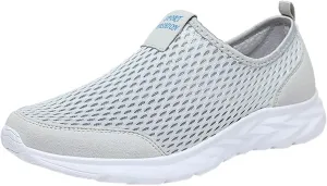 Womens Running Shoes Lightweight Breathable Non Slip Work Shoes for Women Slip on Tennis Shoes Non Slip Gym Workout Walking Sneakers Casual Comfortable Athletic Tennis Sneakers with Memory Foam