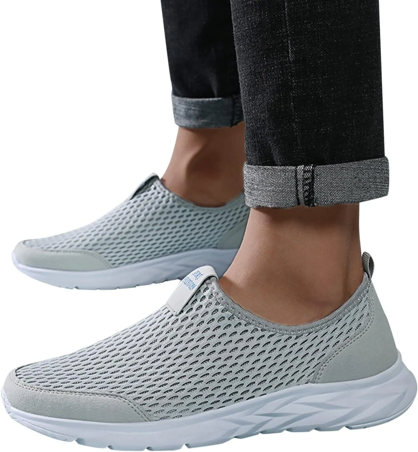 Womens Running Shoes Lightweight Breathable Non Slip Work Shoes for Women Slip on Tennis Shoes Non Slip Gym Workout Walking Sneakers Casual Comfortable Athletic Tennis Sneakers with Memory Foam