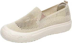 Women's Soft Orthopedic Shoes Breathable Woven Go Walking Slip On Foam Shoes Arch Support Casual Shoes for Youth Girls